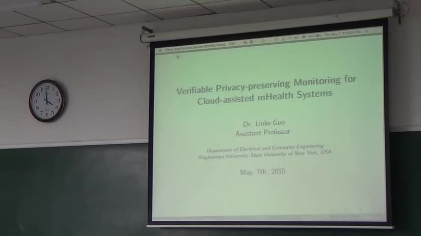 Verifiable Privacy-preserving Monitoring for Cloud-assisted mHealth Systems